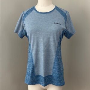 Columbia Blue Omni-Shade UPF 50 Solar Chill Short Sleeve Tee M